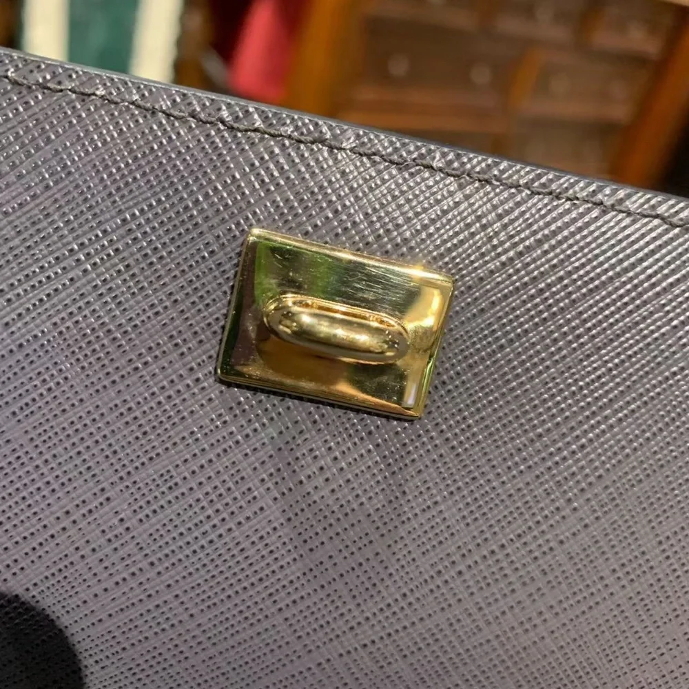 N16 Slightly Used Salvatore Ferragamo Grey Handbag Small - Picture 14 of 16